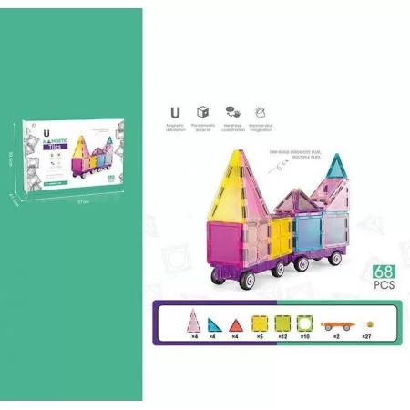 Магнітний конструктор машина BabyToys 68 деталей