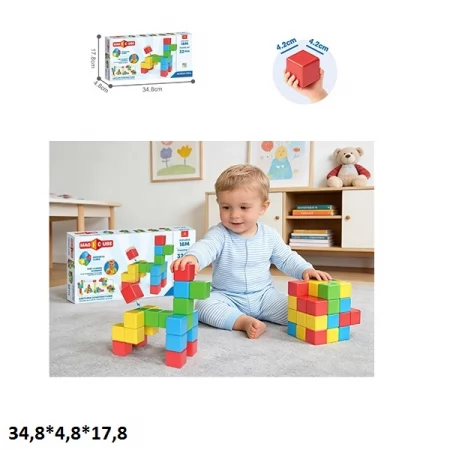 Конструктор магнітний CJ-900 32дет.кор.34,8*4,8*17,8