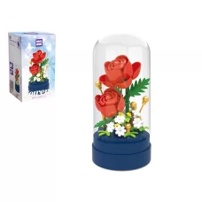 Конструктор цветы под колбой Roses 2890, 12,5 см, декоративная модель