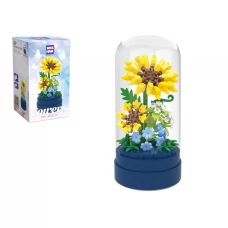 Конструктор цветы под колбой Sunflower 2891, 12,5 см, декоративная модель