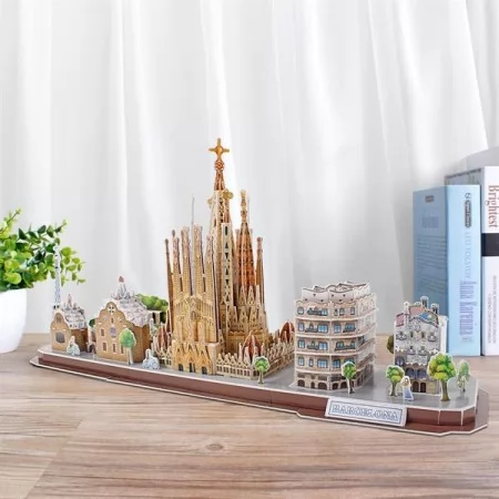 3D пазл CubicFun City Line Барселона MC256h