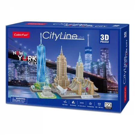 3D пазл CubicFun City Line Нью-Йорк MC255h