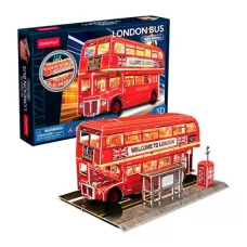 3D пазл CubicFun City Line с подсветкой LED Лондонский автобус L538h 3D пазл CubicFun City Line с подсветкой LED Лондонский автобус L538h