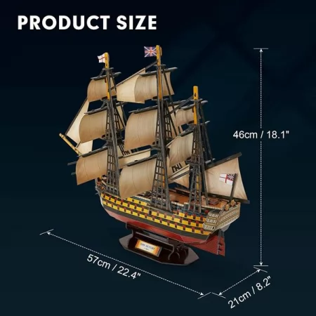3D пазл CubicFun Корабль HMS Victory T4019h 3D пазл CubicFun Корабль HMS Victory T4019h