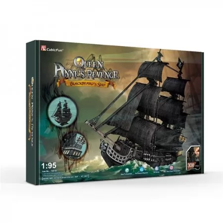 3D пазл CubicFun Корабль Черной Бороды Месть Королевы Анны большой T4018h