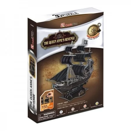 3D пазл CubicFun Корабль Месть Королевы Анны T4005h