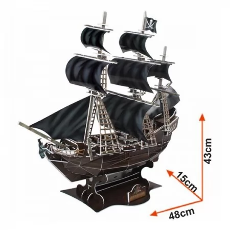 3D пазл CubicFun Корабль Месть Королевы Анны T4005h