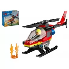 Конструктор LEGO City Пожарный спасательный вертолет, 85 деталей 60411
