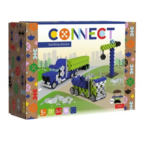 Конструктор 3в1 Trefl Connect Грузовик и строительная площадка, 281 элемент 61977 Конструктор 3в1 Trefl Connect Грузовик и строительная площадка, 281 элемент 61977