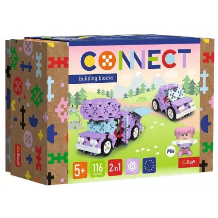 Конструктор Trefl Connect Машина с фигуркой Joy, 42 элемента 62043