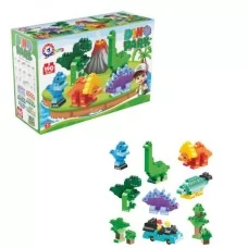 Игрушка "Конструктор ТехноК", арт.2222 37.4 х 25 х 13.7 см, Из 190 деталей, включая 17 уникальных видов, ваш ребенок сможет собрать 6 крутых динозавров, величественные деревья и даже машинку с отважными исследователями.