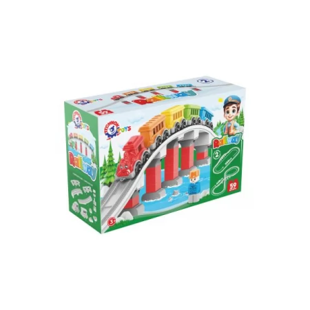Игрушка "Конструктор железная дорога ТехноК", арт.1300 59 деталей Игрушка "Конструктор железная дорога ТехноК", арт.1300 59 деталей