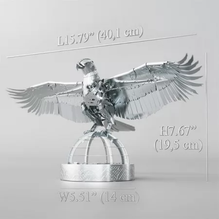 Колекционная модель Metal Time Unity Wings Eagle Silver Armor Crystal Edition MT101SWRSK/READY 