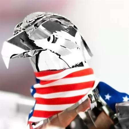 Коллекционная модель Metal Time Unity Wings Eagle Silver Armor MT101/READY 