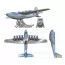 Коллекционная модель-конструктор Metal Time Celestial Hercules Spruce Goose H-4 Aircraft Самолет механический MT100 
