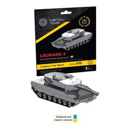 Коллекционная модель-конструктор Metal Time Leopard 2 Tank Танк Леопард 2 MT079 