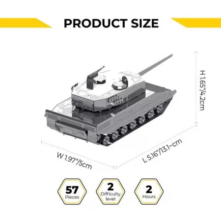 Коллекционная модель-конструктор Metal Time Leopard 2 Tank Танк Леопард 2 MT079 