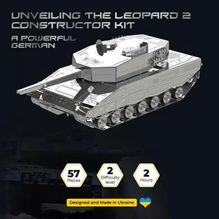 Коллекционная модель-конструктор Metal Time Leopard 2 Tank Танк Леопард 2 MT079 