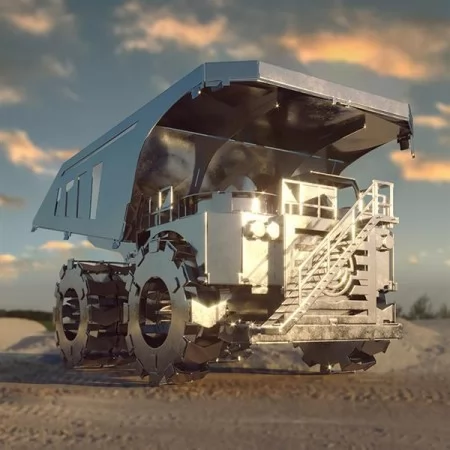 Колекційна модель-конструктор Metal Time Quarry Transporter Кар'єрний самоскид механічний MT014