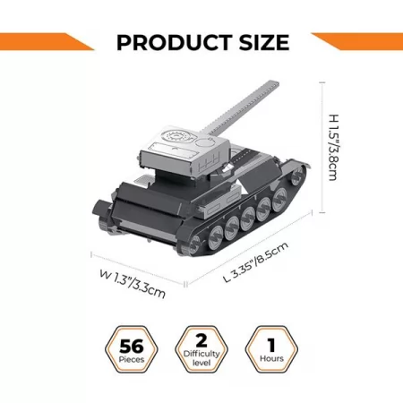 Коллекционная модель-конструктор Metal Time World of Tanks танк AMX-13/75 MT068 Коллекционная модель-конструктор Metal Time World of Tanks танк AMX-13/75 MT068