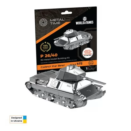 Коллекционная модель-конструктор Metal Time World of Tanks танк P 26/40 MT062 