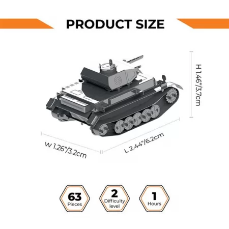 Коллекционная модель-конструктор Metal Time World of Tanks танк Pz.Kpfw. II Ausf. G MT061 Коллекционная модель-конструктор Metal Time World of Tanks танк Pz.Kpfw. II Ausf. G MT061