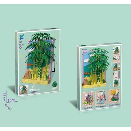 Блочний конструктор BabyToys 112-4 Картина з квітами для дівчаток