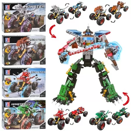 Конструктор машинка-монстр BabyToys 123-338-41, 116-143 деталі