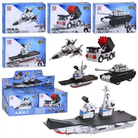 Конструктор військовий 2в1 робот транспорт 91 деталь BabyToys 123-786