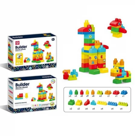 Блочний конструктор BabyToys 188-646 62 деталі з буквами
