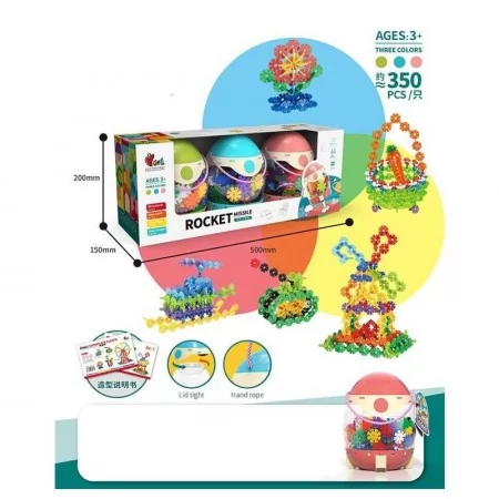 Игольчатый конструктор BabyToys 303-24, 350 деталей