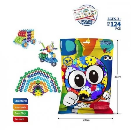 Конструктор голчастий BabyToys 304 Y-22, 124 деталі