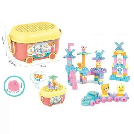 Залізниця конструктор паровоз BabyToys 3835 пластмаса