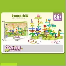 Блочный конструктор BabyToys 389-2 Цветочный сад 66 деталей