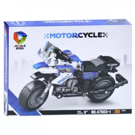Конструктор мотоцикл BabyToys 47003, 4 вида, пластик