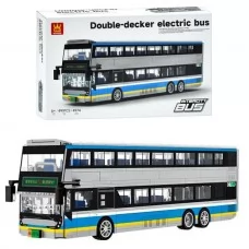 Конструктор автобус двоповерховый BabyToys 4974, 491 деталь