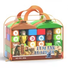 Блочный конструктор BabyToys 593 48 деталей разноцветный