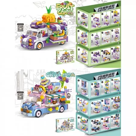 Конструктор магазин на колесах BabyToys 633076-7 с фруктами