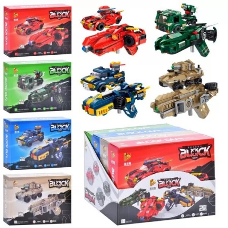 Конструктор BabyToys 633102A-D 2в1 транспорт 227 деталей