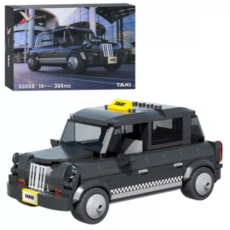 Конструктор 66008 авто серія, машина, таксі, 15см, 304дет, в кор-ці, 28-20-5см