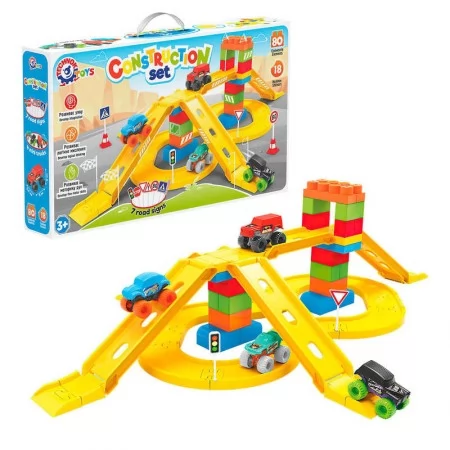 Автотрек Technok Toys 8461 с 4 машинками и 80 деталей