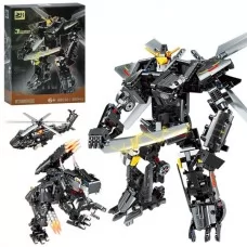 Конструктор BabyToys 88036A 3в1 динозавр робот вертолет 850 деталей
