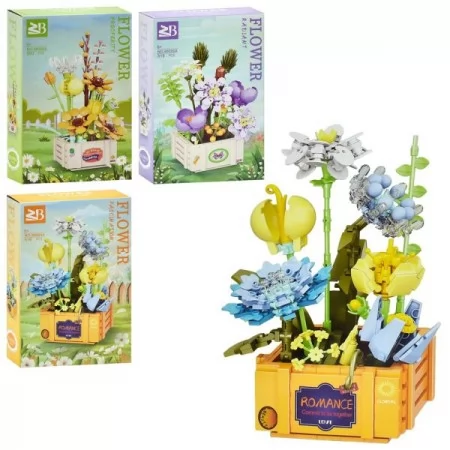 Конструктор блочный BabyToys цветы 516 деталей