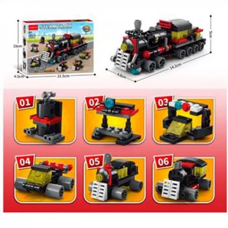 Конструктор BabyToys 8971-4 поезд 6в1, 118 деталей