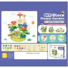 Блочный конструктор BabyToys 906C Цветочная поляна 51 элемент
