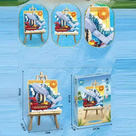 Блочний конструктор BabyToys 9153 Пейзаж з підсвіткою