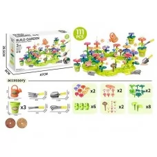 Конструктор блочный BabyToys A 42-3 Цветочный сад 111 элементов