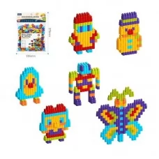 Блочный конструктор BabyToys C2717-02 разноцветный с пакетом