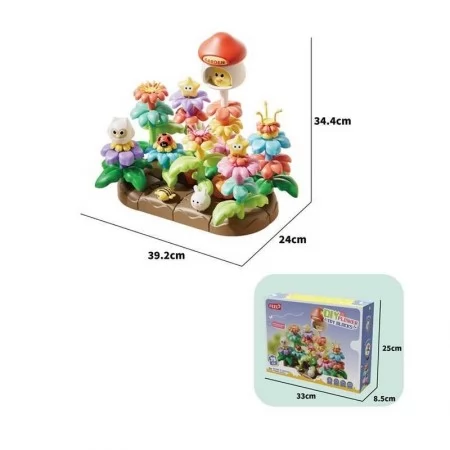Блочный конструктор BabyToys FL 3101 Цветочный сад 79 элементов