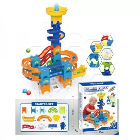 Автотрек BabyToys G88-7 лабиринт с шариками 44 детали